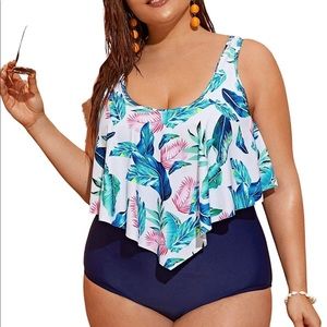 Plus High Waisted Swimsuit Two Piece Bikini